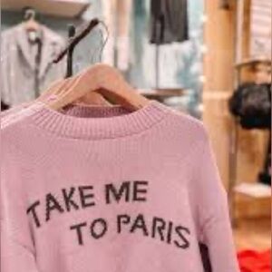 Anthropologie Maeve Take Me To Paris cotton cozy sweater, NWT, medium